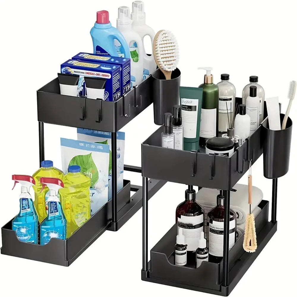 Tier Under Sink Organizer Sliding Cabinet Basket Organizer