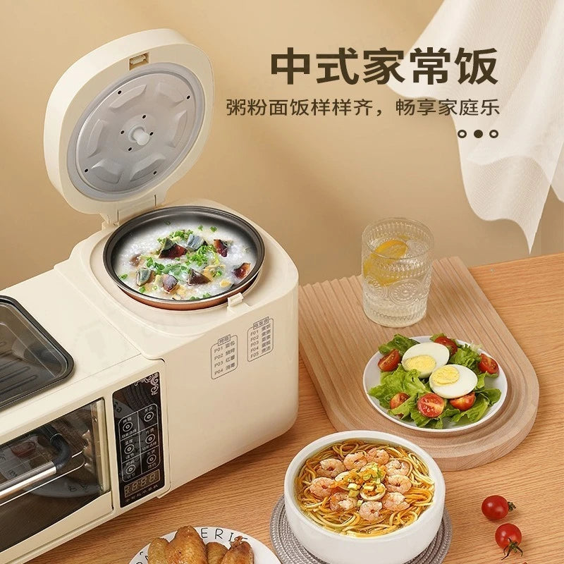 Frying Pot Electric Oven Rice Cooker 4-In-1 Sandwich