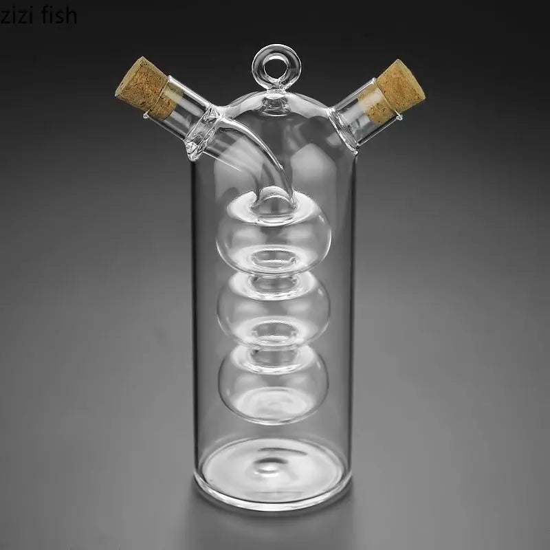 Double Glass Oiler Dual-Purpose Glass Bottle Lecythus Vinegar