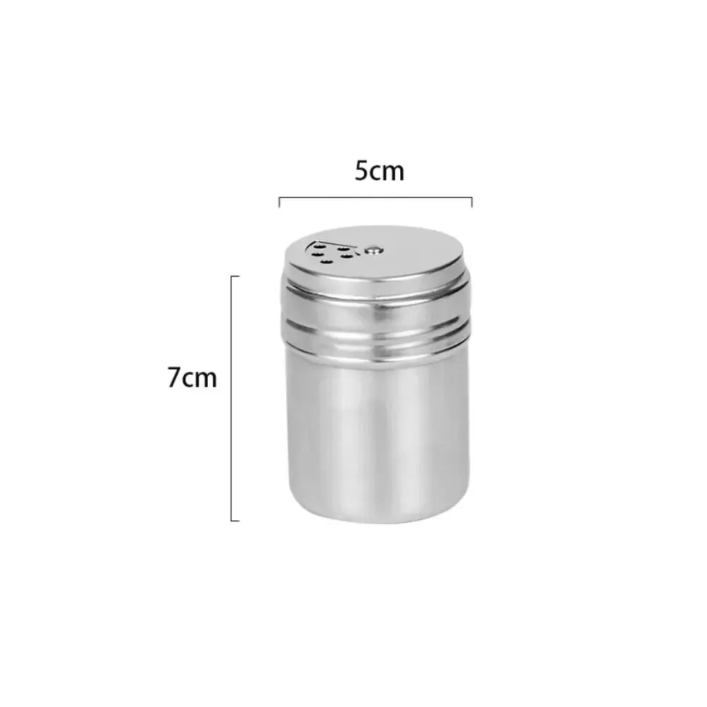 Stainless Steel Salt Sugar Bottle Rotating Cover Seasoning