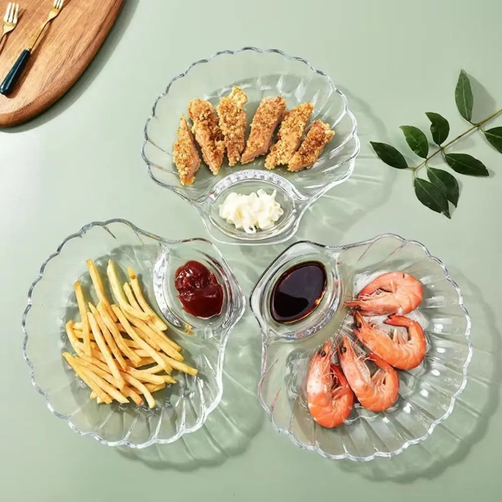 Transparent Shell Dish Vinegar Discs Creative Dumpling Plate