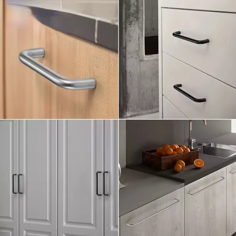 M4m5m6m8 Door Silver Cabinet Storage Handle Pull Solid