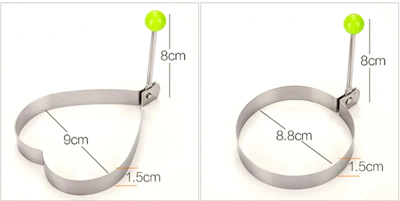 Style Stainless Steel Fried Egg Pancake Shaper Rings