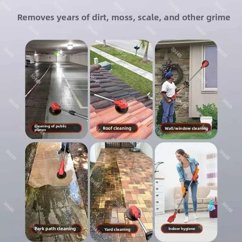 Electric Floor Cleaning Machine Patio Stone Brush Moss