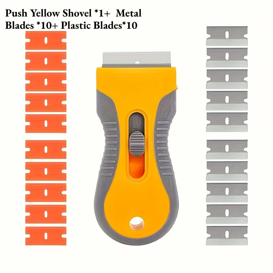 21pcs Cooktop Scraper Pe Ergonomic Blade Induction Glass