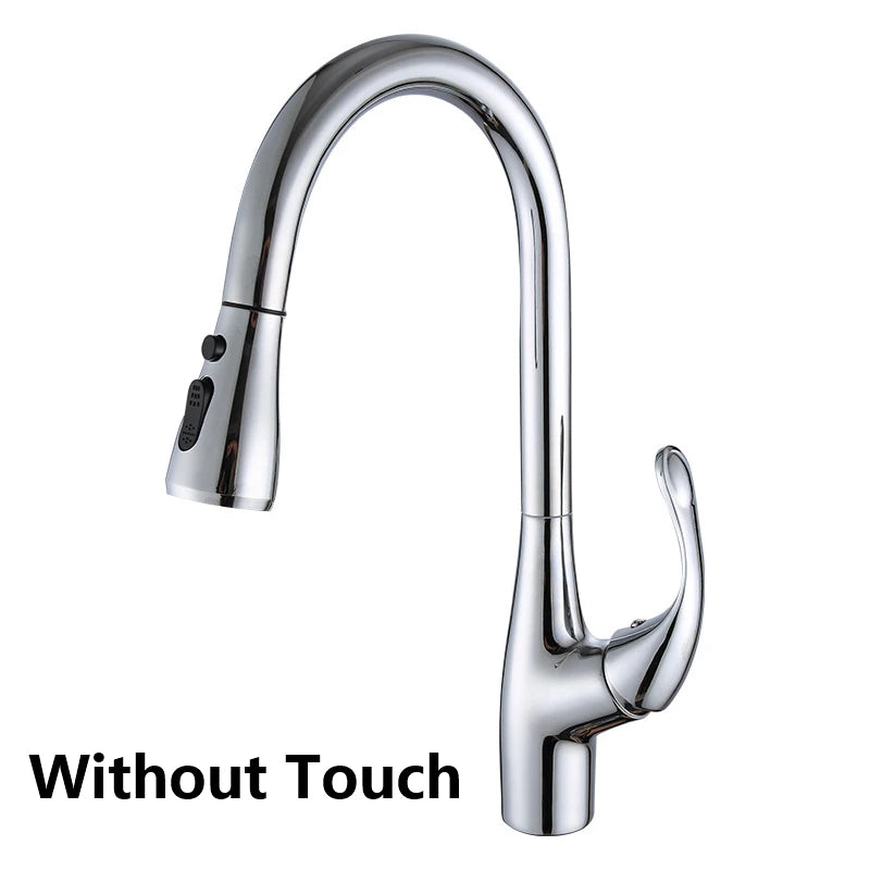 Brass Touch On Fauct Pull Down Cold Sink