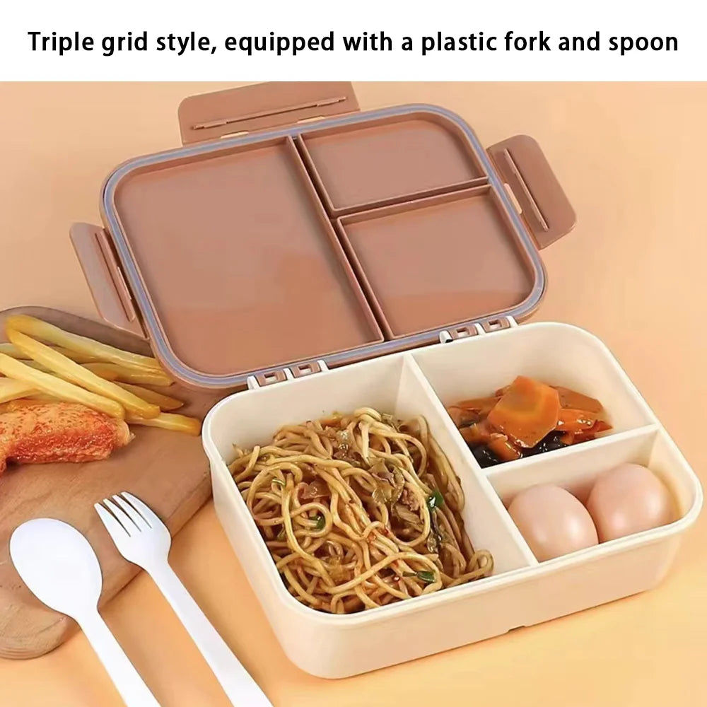 Flip Lid Compartment Lunch Box Food Organizer Case