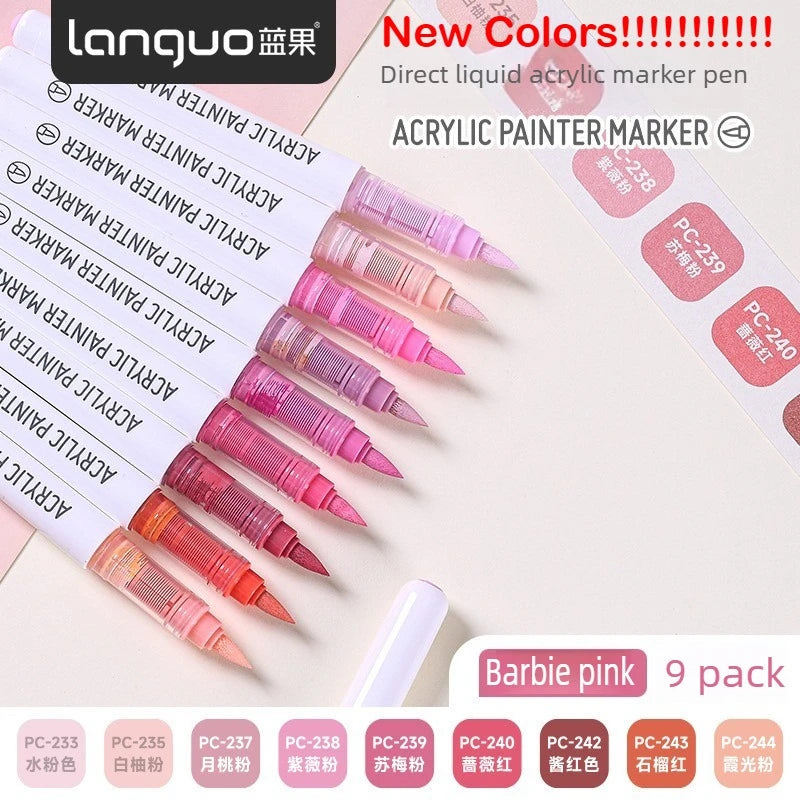 Languo 288/9 Colors Direct Liquid Acrylic Marker Soft