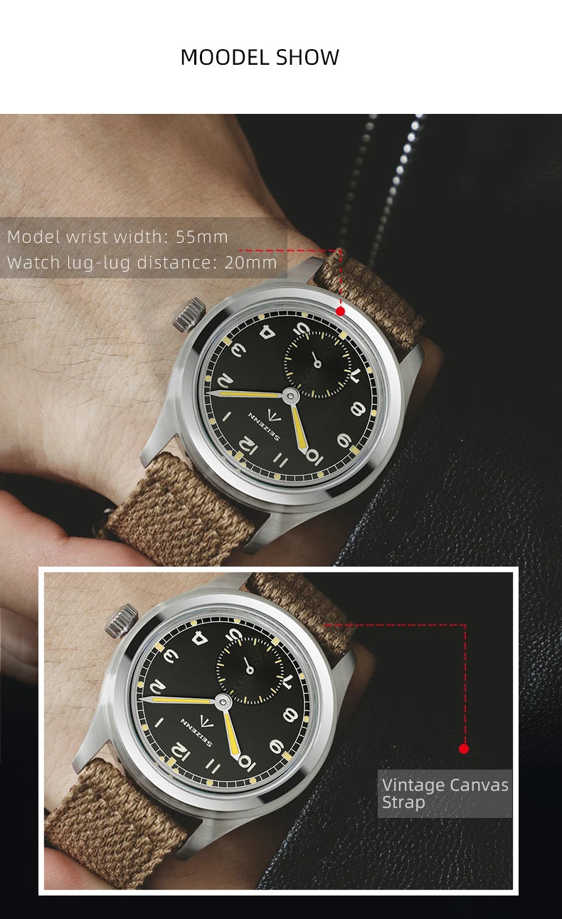 Classic Retro Arrow Pilot Watch Male Mens Wwii