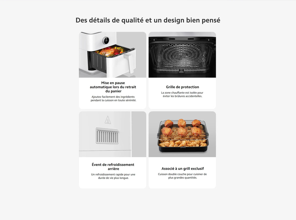 Officiel Xiaomi Smart Air Fryer 5l Chauffage 360
