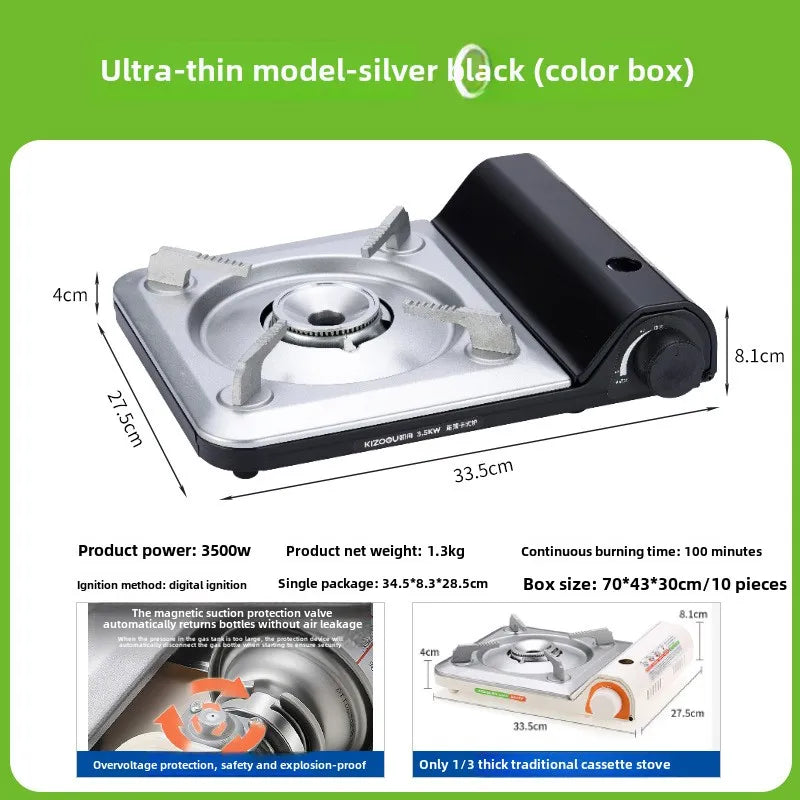 Ultra Thin Gas Cartridge Stove Outdoor Pot Casca