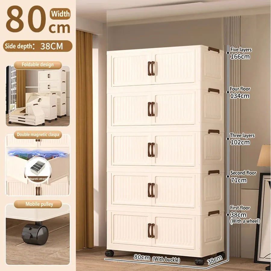 Storage Box Foldableing Cabinet Storage Cabinet Clothes Toys
