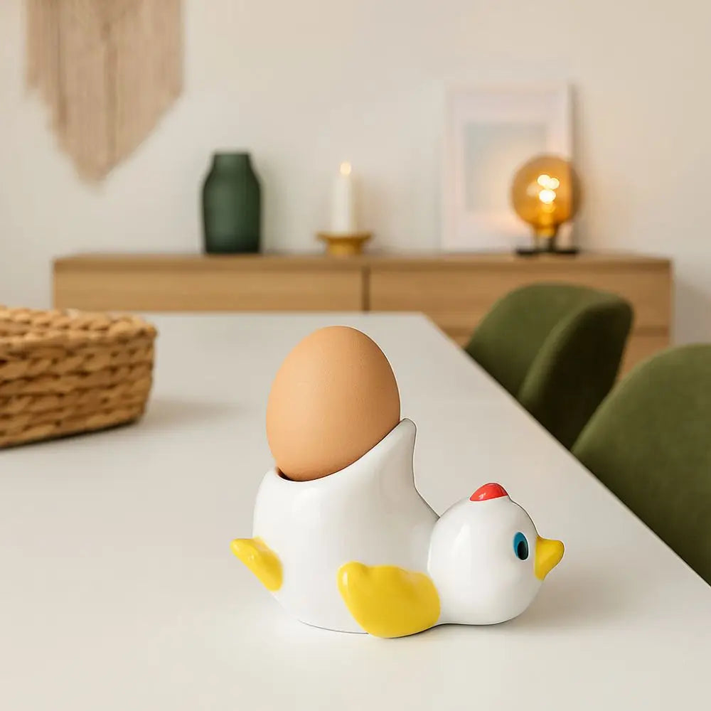 Ceramic Chicken Egg Cup Holders Funny Animal Creative
