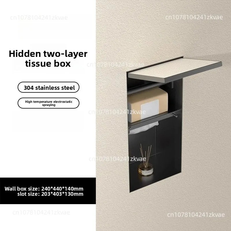 Stainless Steel Wall Mounted Hidden Cabinet Bathroom Toilet