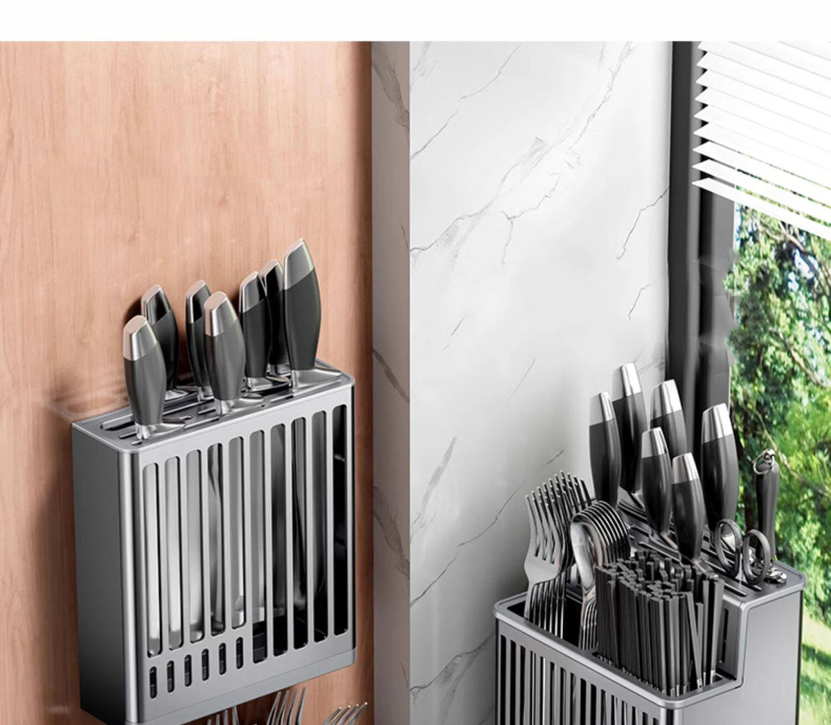 Knife Holder Multi-Function Utensil Stand Knife Block Pp
