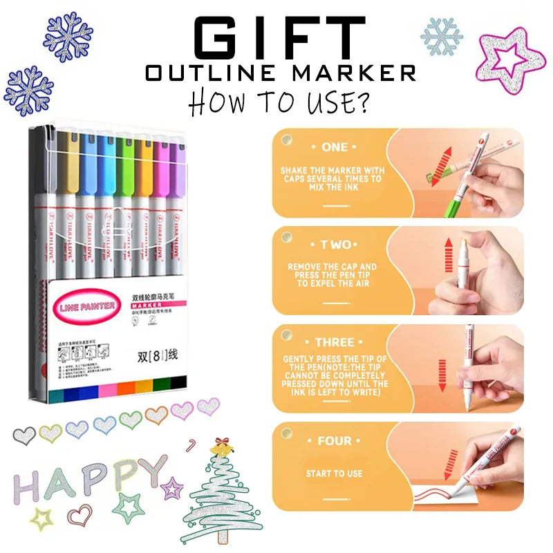 48-180 Colors Dual Tip Brush & Chisel Permanent