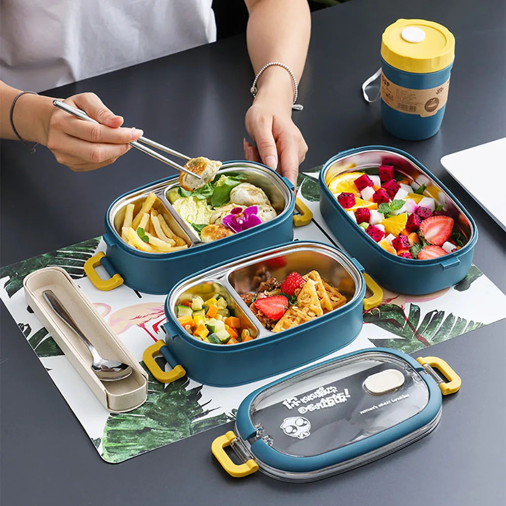 Multi-Layer Bento Box Thermal 304 Stainless Steel Lunch