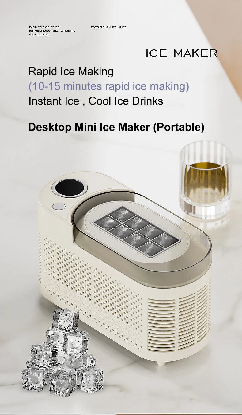Desktop Mini Ice Cubes Maker Machine Dormitory Camping