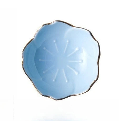 Japanese Ceramic Plate Sakura Petals Dipping Dish Soy