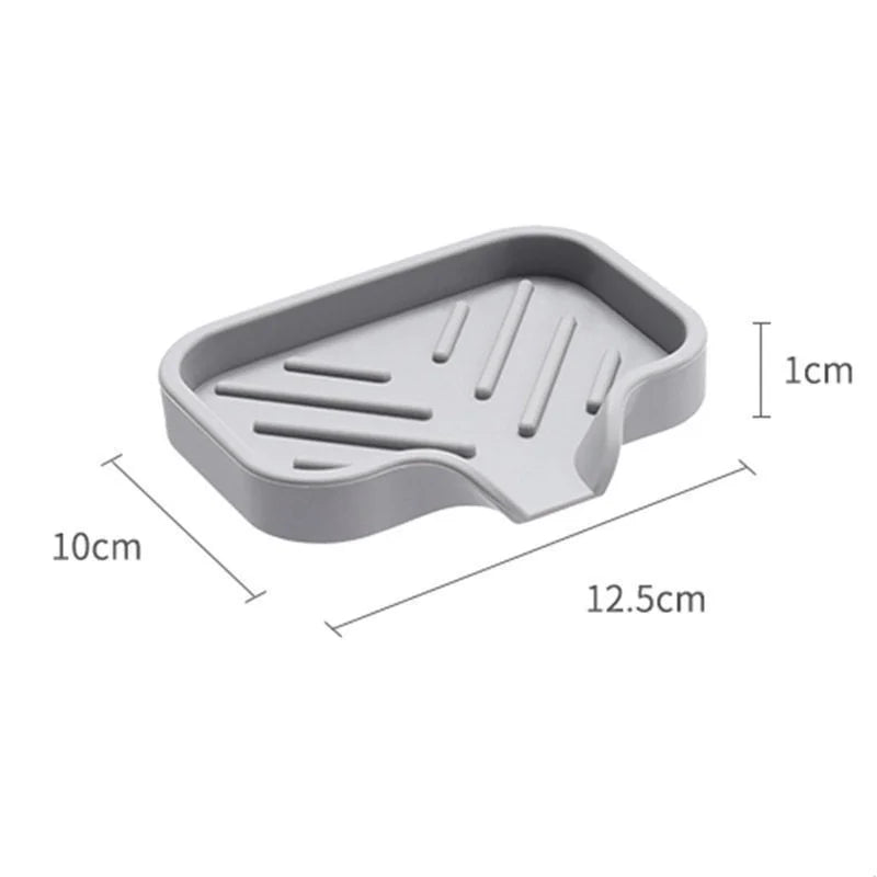 Sink Silicone Tray Drain Soap Sponge Storage Holder