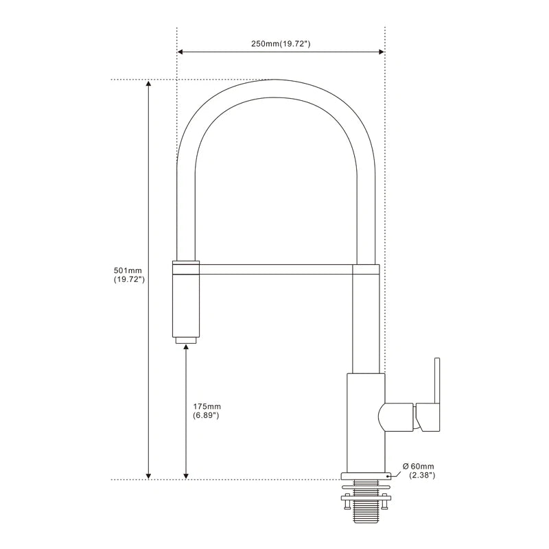 Faucet Pull Down Mixer Sink Tap Deck Mount