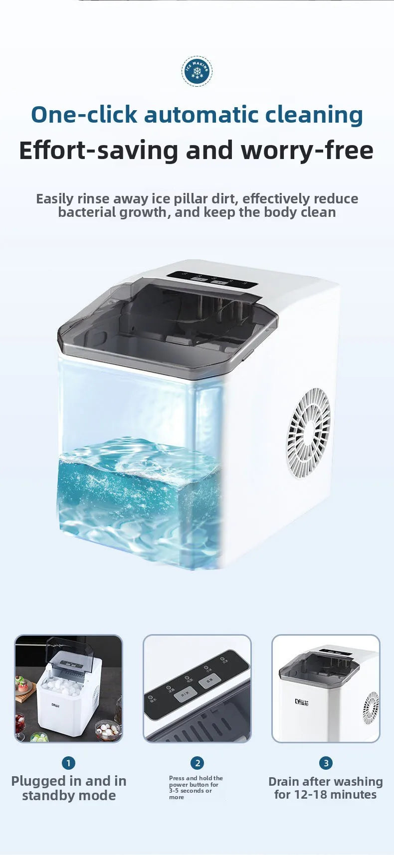 3l Small Ice Maker Mini Block Ice Dormitory