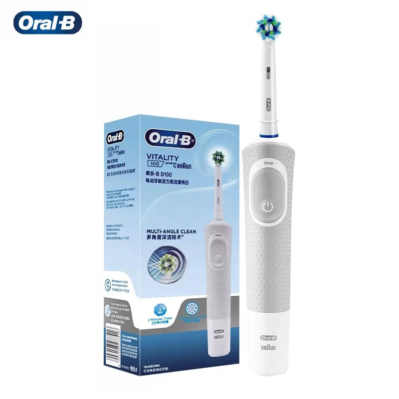 Oral D100 Electronic Toothbrush Adult Rechargeable Cross Action