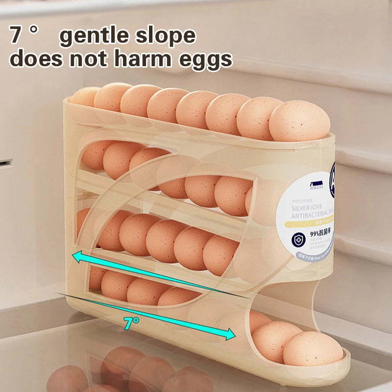 Layers Automatic Rolling Egg Holder Rack Fridge Egg