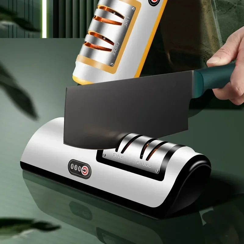 Usb Electric Knife Sharpener Automatic Adjustable Rechargable