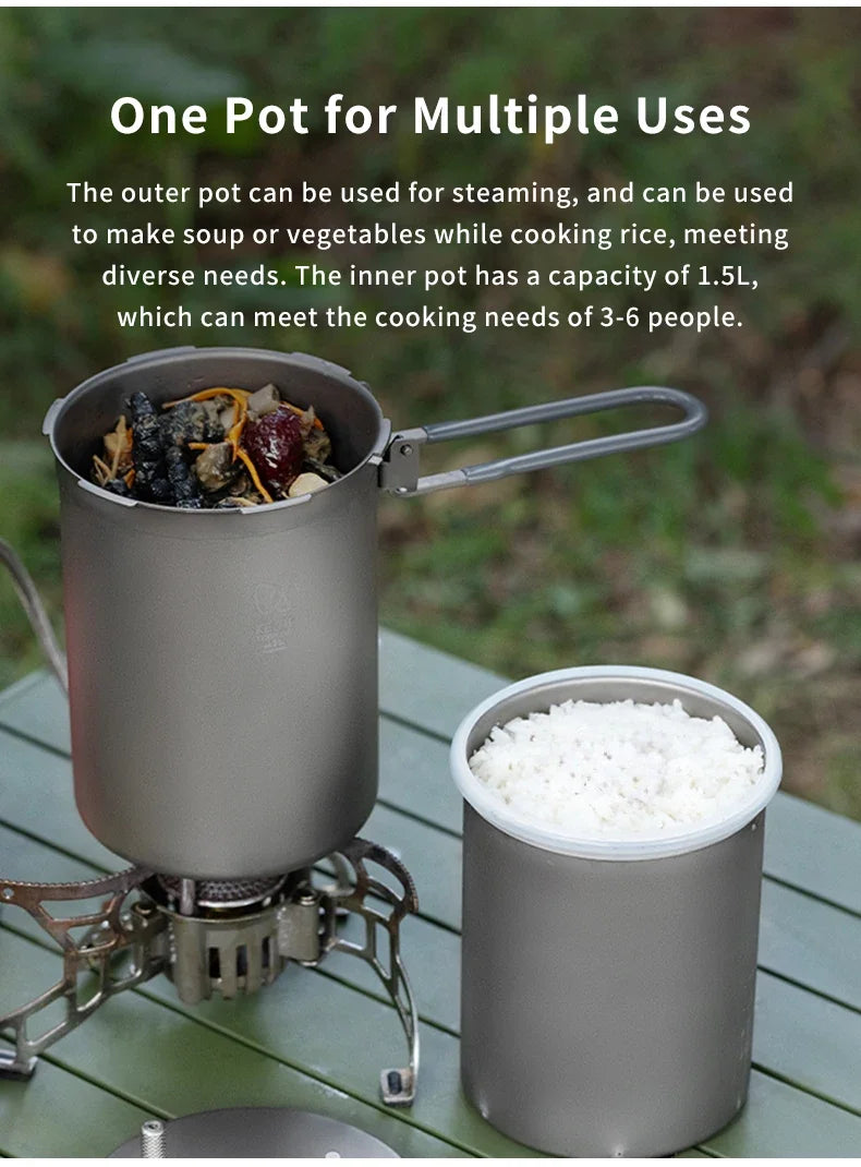 Keith Pure Titanium High-Altitude Mountain Pressure Cooker 8l