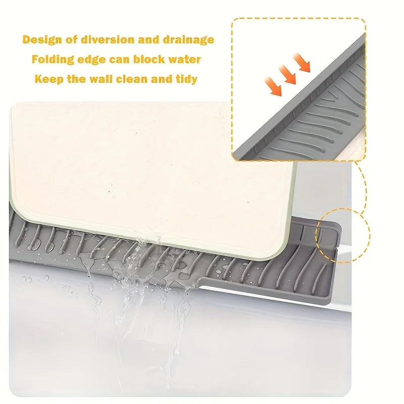 1pcs Faucet Silicone Mat Bathroom Anti-Slip Sink Drain