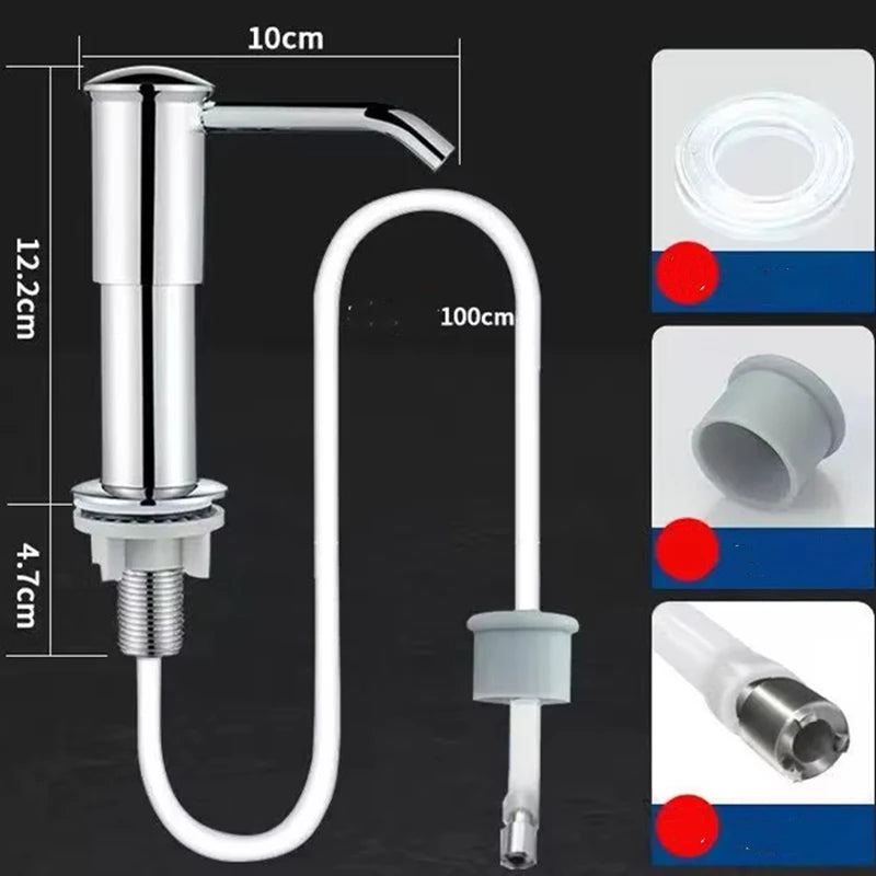 Counrtertop Dishes Dispenser Extention Tube Hand Press Soap