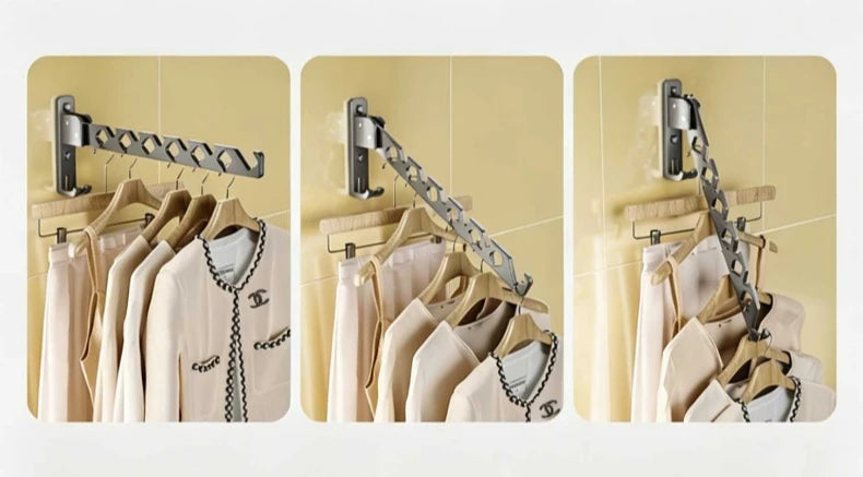 Clothes Drying Rack Collapsible Adjustable Angle Clothes Hanger