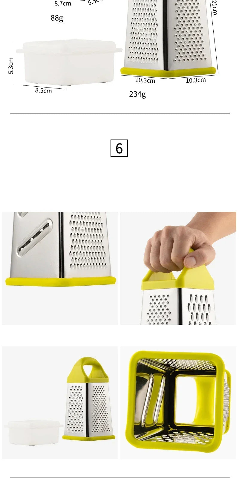 Multipurpose Grater Vegetable Slicer Four-Side Box Grater