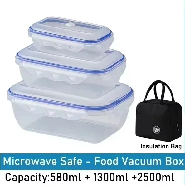 Vacuum Food Storage Box Transparent Storage Container Fridge