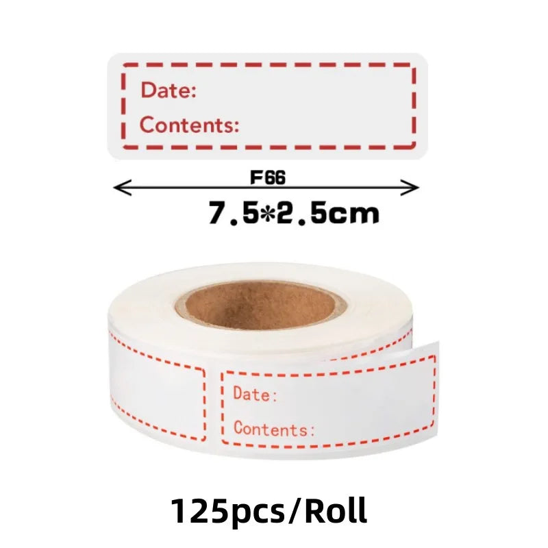 Date Roll Paper Label Waterproof Food Storage Stickers