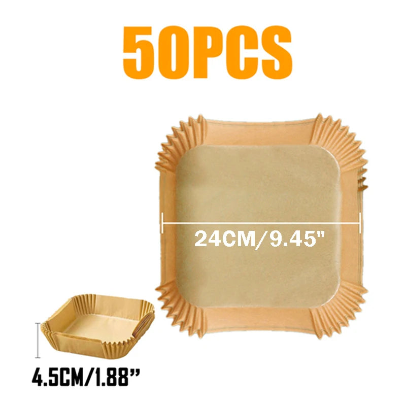 50/100pcs Air Fryer Disposable Paper Liner Airfryer Non-Stick