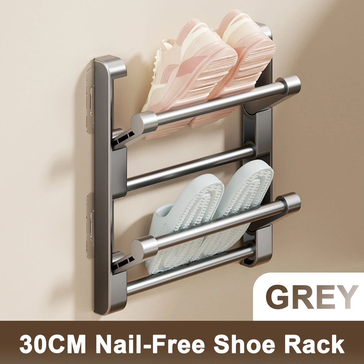 Simple Shoe Rack Wall-Mounted Bathroom Slippers Hook Holder