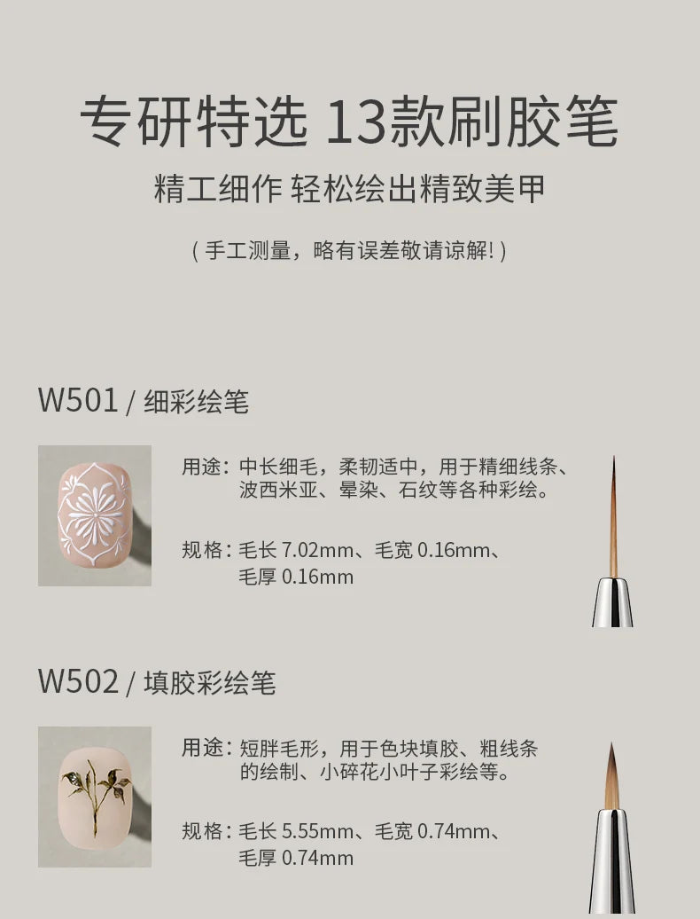 Mr Nail Professional Nail Art Brush Large Square