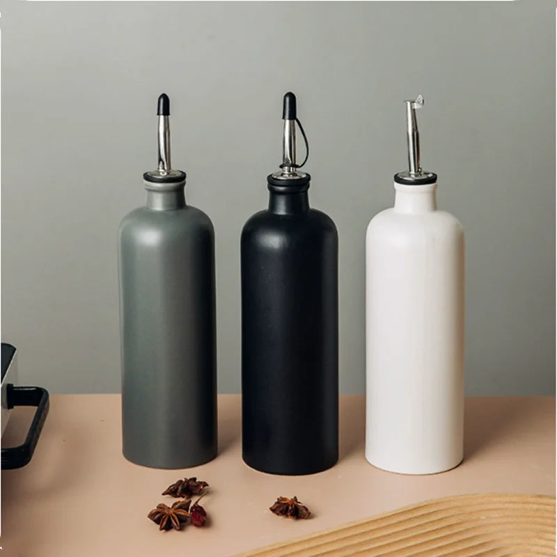 Ceramic Oil Pot Seasoning Bottle Olive Oil Vinegar