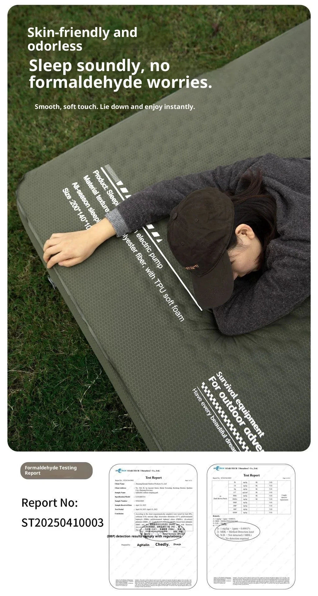 Mountainhiker Sleeping Pad Mat Upgrade Edition 10cm High
