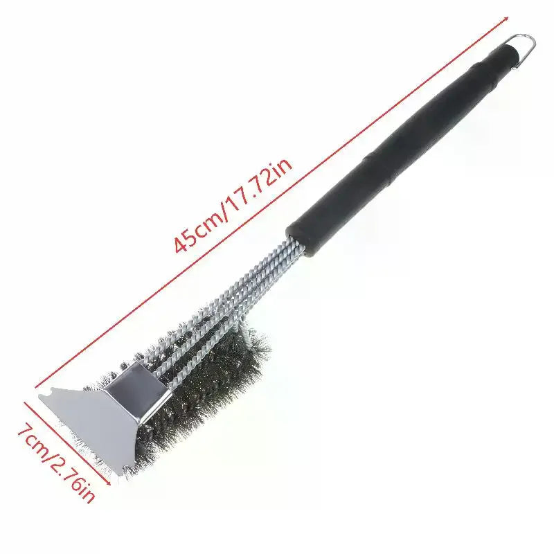 Grill Cleaning Brush Rust Resistant Metal Bbq Scrubber