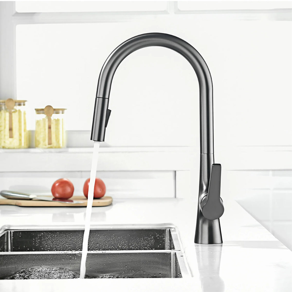 Aitana Modern Brushed Gold Faucet Handle Hole Ceramic