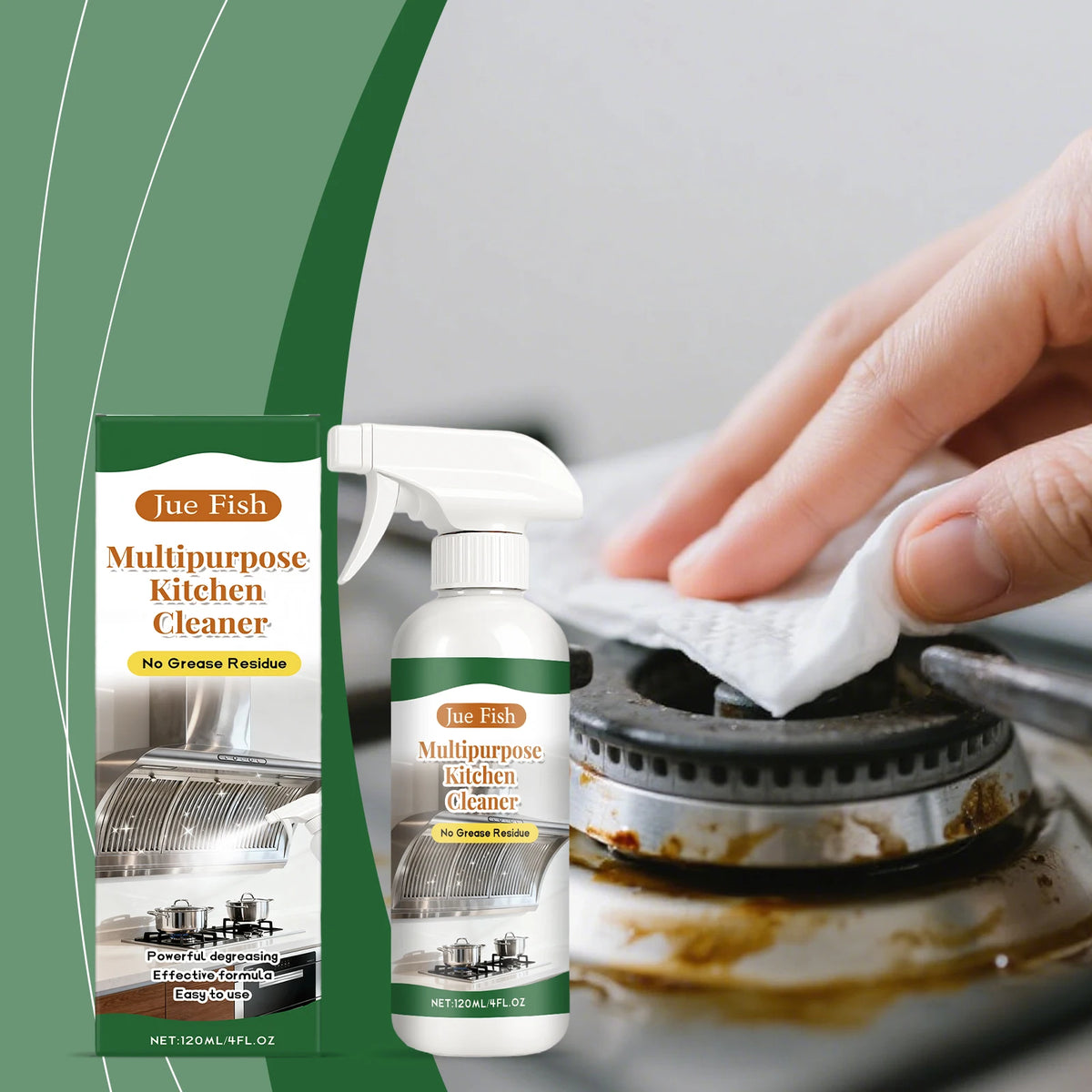 Grease Cleaner Spray Powerful Dissolve Stubborn Oil Stains