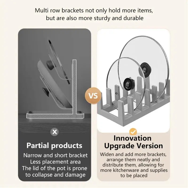 Grid Organizer Rack Space-Saving Drying Storage Tray Pots
