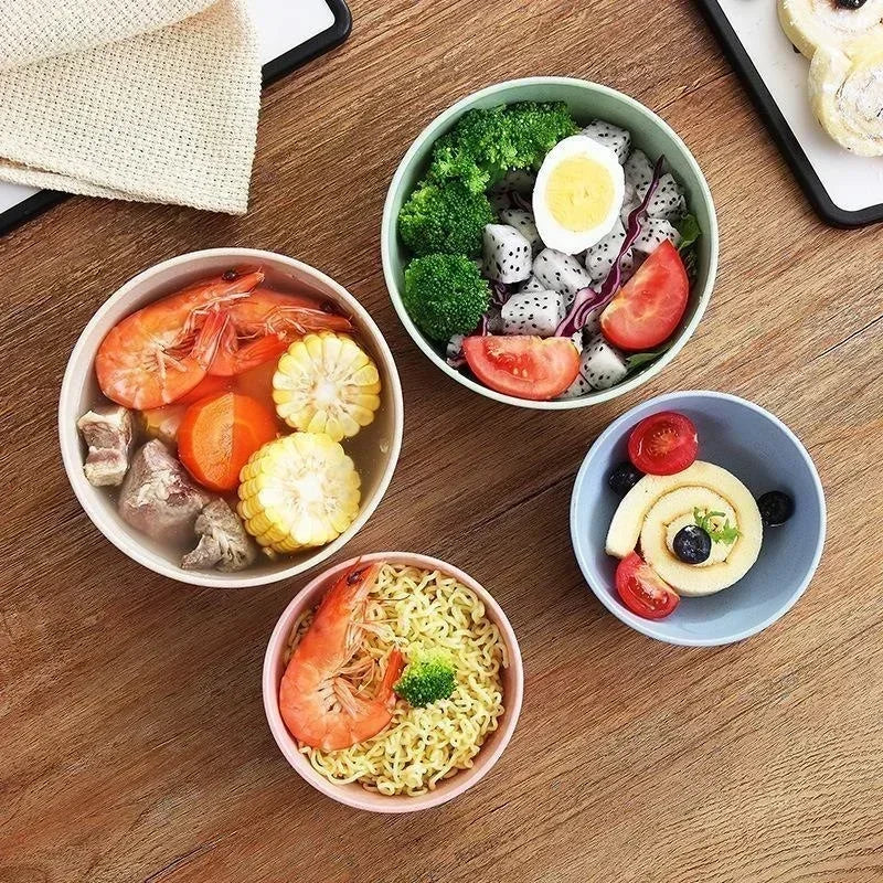 Children Bowl Sustainable Wheat Straw Tableware Kids Family