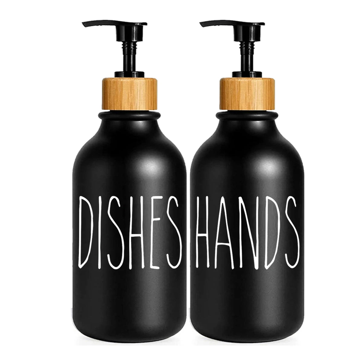 Dish Hand Soap Dispenser Bamboo Pump Liquid Hand