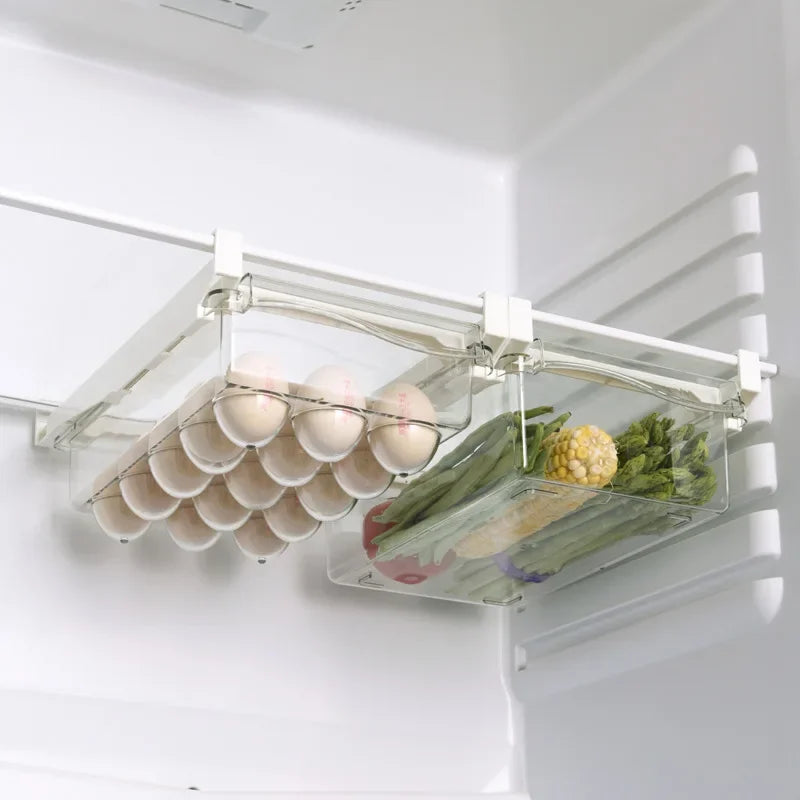 Fridge Organizer Fruit Egg Refrigerator Storage Rack Under-Shelf