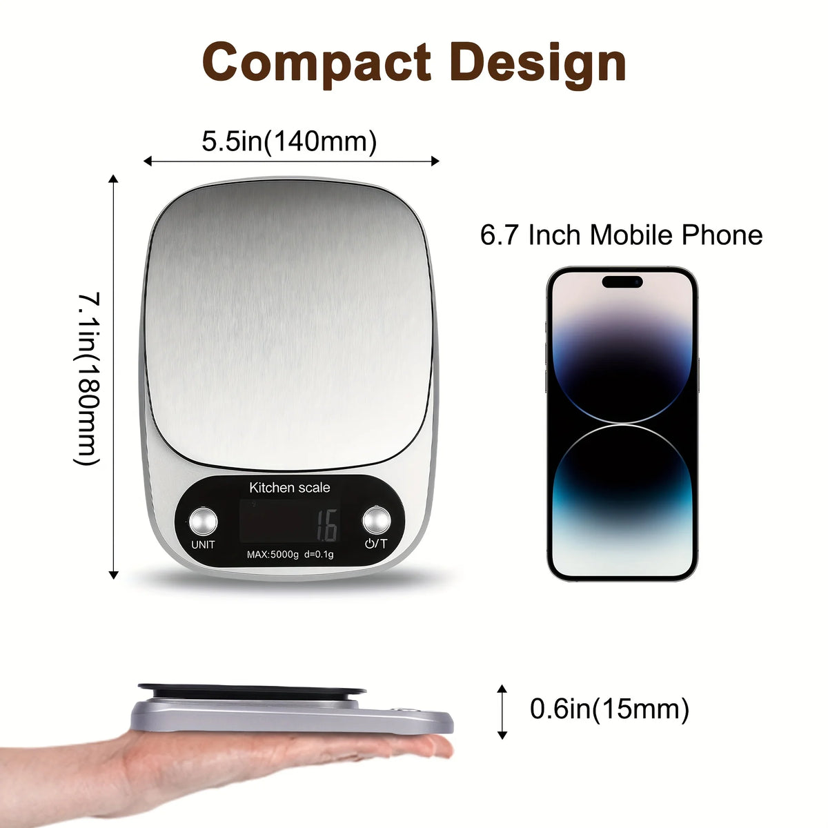 Digital Scale 5kg/0 1g 10kg/1g High Precision Food