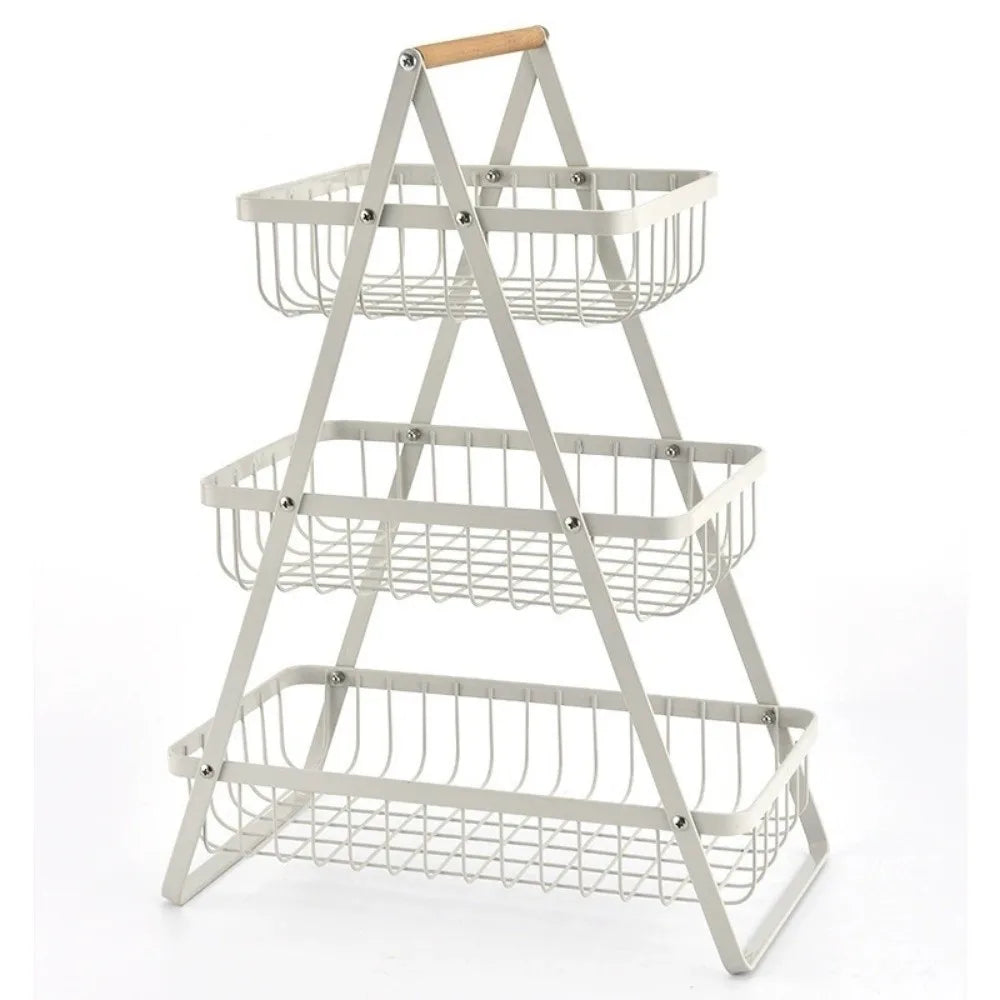 2-Tier Design Fruit Basket 3-Tiers Design Versatile Organizer